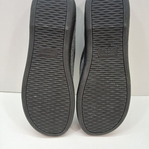 RockDove SLIPPERS NWT Two-Tone Gray/Blue Memory Foam Washable XXL Men's Size 15 - Picture 4 of 16